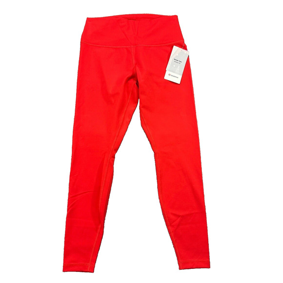 New Lululemon Size 14 Wunder Train High Rise HR Tight 28" Contour Fit HTHT Red - Picture 1 of 10